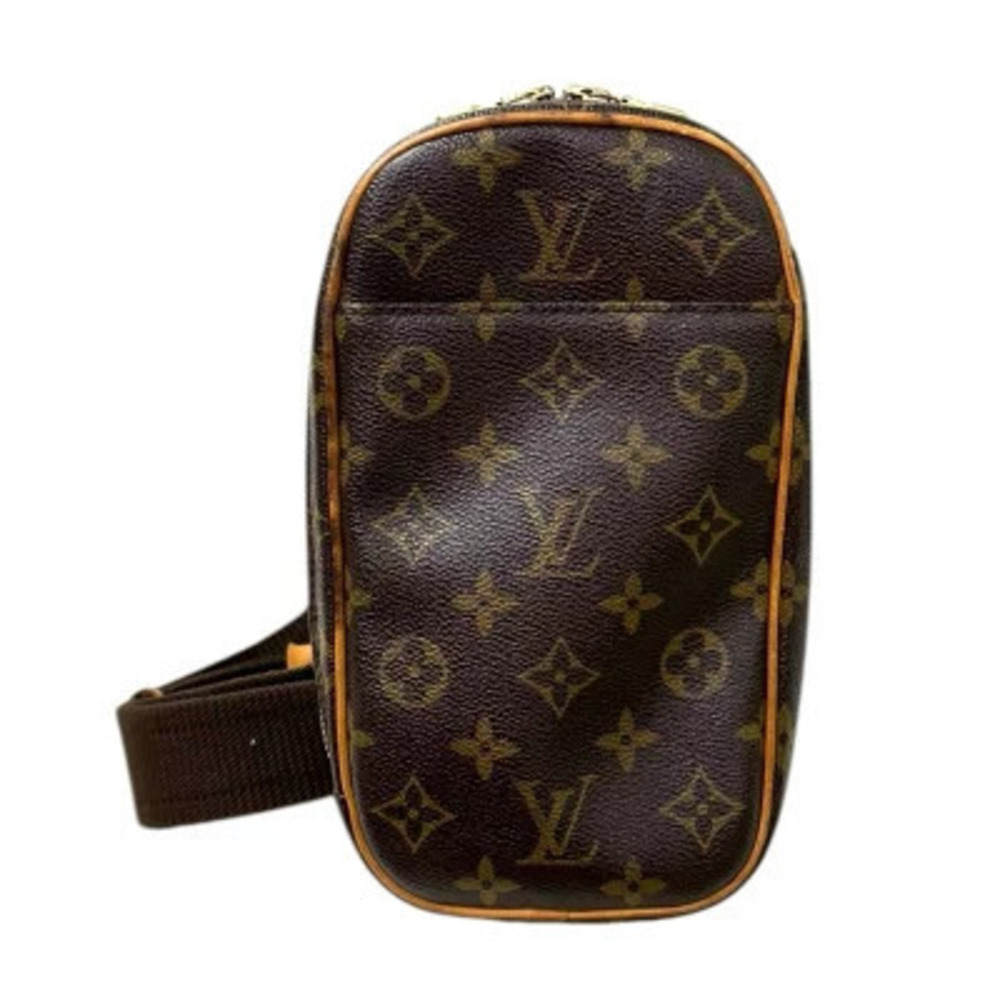 Louis Vuitton Pochette Gange Monogram Body Bag Canvas Brown
